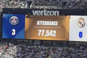 万众瞩目，巴黎vs皇马的半决赛有77542人现场观战